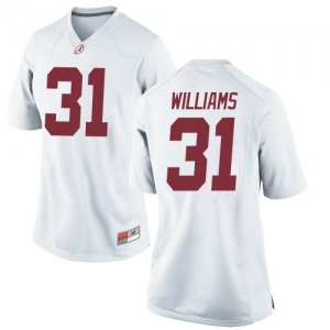 Women's Alabama Crimson Tide #31 Shatarius Williams White Game NCAA College Football Jersey 2403QHQZ3